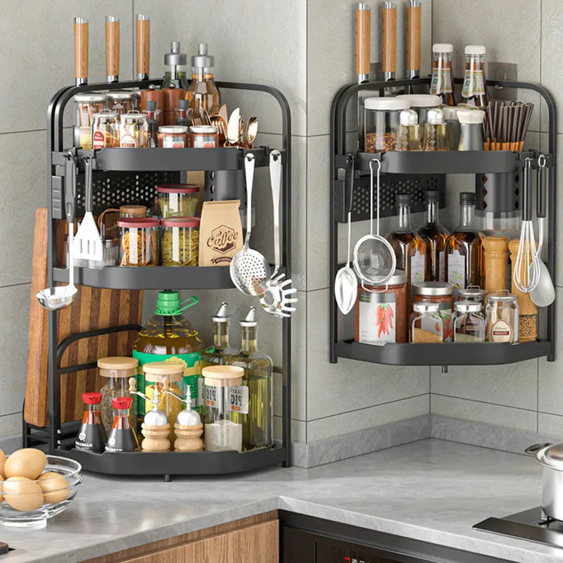 Kitchen Accessories Supplies Spice Corner Rack Storage Shelves Metal Knife Stand And Desk Organization Wall Mounted Convenience
Kitchen Accessories Supplies Spice Corner Rack Storage Shelves Metal Knife Stand And Desk Organization Wall Mounted Convenience