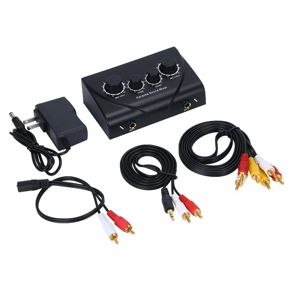 Portable Dual Mic Inputs Audio Sound Mixer For Amplifier Microphone Karaoke Ok Mixer
Portable Dual Mic Inputs Audio Sound Mixer For Amplifier Microphone Karaoke Ok Mixer