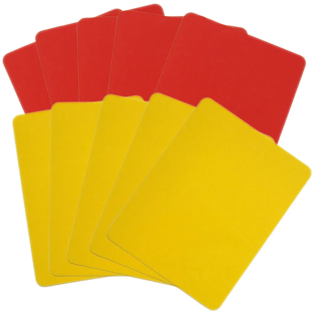 10pcs Referee Cards Football Soccer Standard Cards Football Red and Yellow Judge Cards Score Referee Supplies Game Referee Tool
10pcs Referee Cards Football Soccer Standard Cards Football Red and Yellow Judge Cards Score Referee Supplies Game Referee Tool