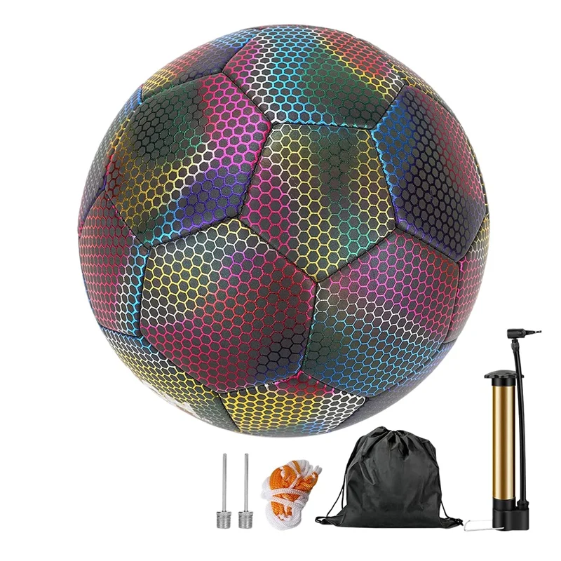 Reflective Football Luminous Footballs Adult Child Training Soccer Ball Size5 Camera Flash Reflective For Night Training 
Reflective Football Luminous Footballs Adult Child Training Soccer Ball Size5 Camera Flash Reflective For Night Training