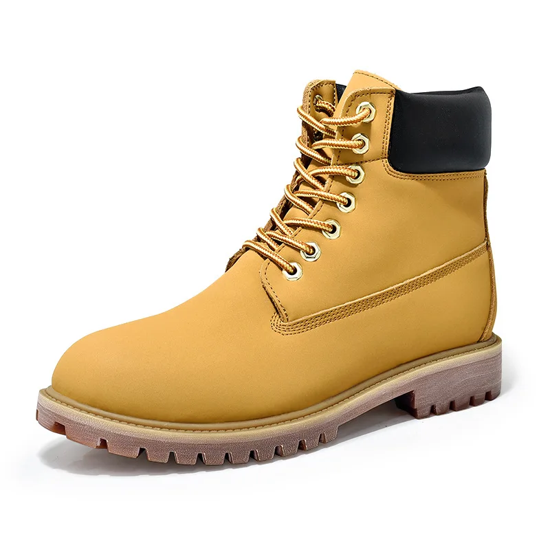Winter Men Martin Boots High Top Yellow Cozy Couple Ankle Boots Keep Warm Flat Shoes Men Versatile Retro Outdoor Work Boots
Winter Men Martin Boots High Top Yellow Cozy Couple Ankle Boots Keep Warm Flat Shoes Men Versatile Retro Outdoor Work Boots