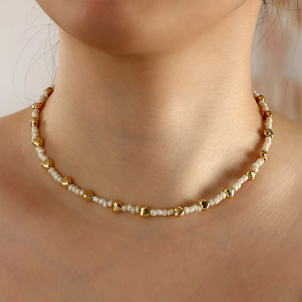 Popular Natural Pearl Crystal Beaded Necklace Clavicle Chain Necklace Small Handmade Personality Jewelry Wholesale
Popular Natural Pearl Crystal Beaded Necklace Clavicle Chain Necklace Small Handmade Personality Jewelry Wholesale