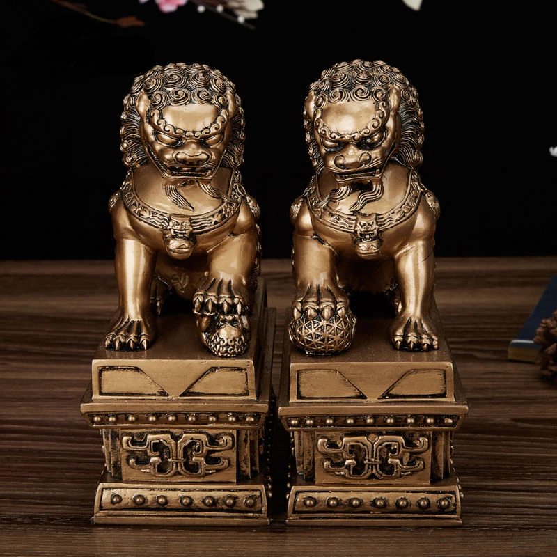 2pcs Chinese Style Lucky Lion Statue Resin Mighty Lion Evil Spirits Crafts Home Office Retro Decorative Statue
2pcs Chinese Style Lucky Lion Statue Resin Mighty Lion Evil Spirits Crafts Home Office Retro Decorative Statue