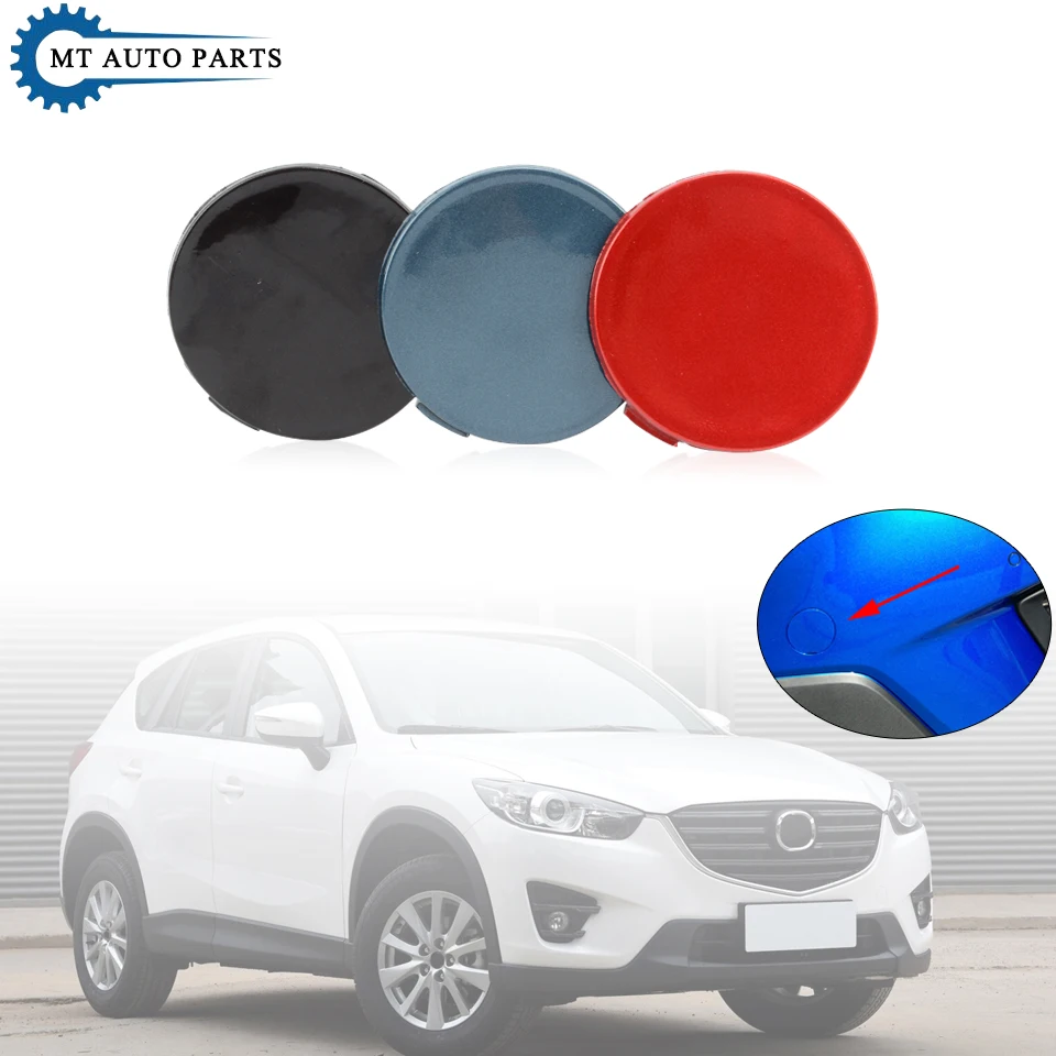 

MTAP For Mazda CX5 CX-5 KE 2012-2016 Car Front Bumper Towing Hook Cover Hauling Tow Eye Garnish Cap Gray Red Silver White Blue