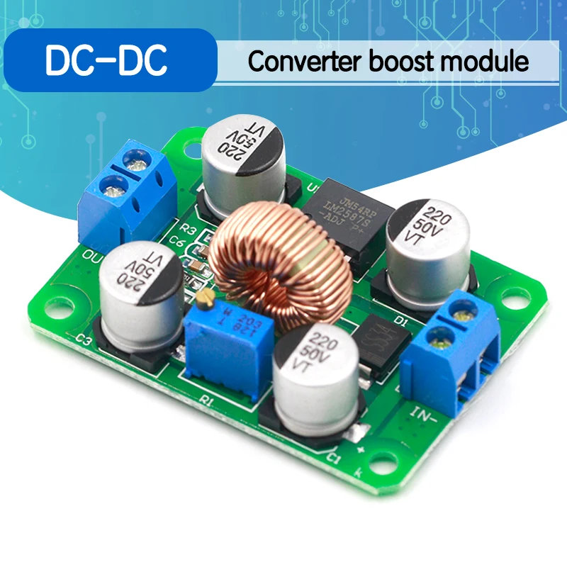 Модуль повышения мощности LM2587 DC-DC, модуль повышающего преобразователя постоянного тока от lm2577 (Peak 5A)
Модуль повышения мощности LM2587 DC-DC, модуль повышающего преобразователя постоянного тока от lm2577 (Peak 5A)