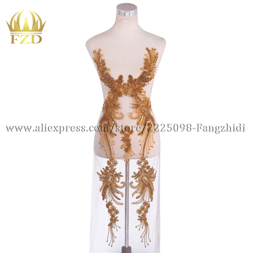 FZD 1 Piece Elegant Gold Color Crystal Bridal Bodice Stone Patches and Rhinestone for Wedding Dresses DIY Decorative Accessories
FZD 1 Piece Elegant Gold Color Crystal Bridal Bodice Stone Patches and Rhinestone for Wedding Dresses DIY Decorative Accessories
