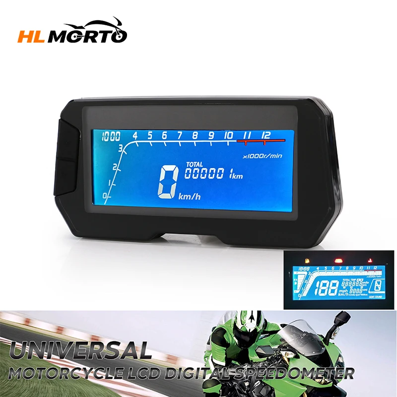 Universal Motorcycle LCD Digital Speedometer Odometer Backlight Odometer Code Meter Tachometer
Universal Motorcycle LCD Digital Speedometer Odometer Backlight Odometer Code Meter Tachometer