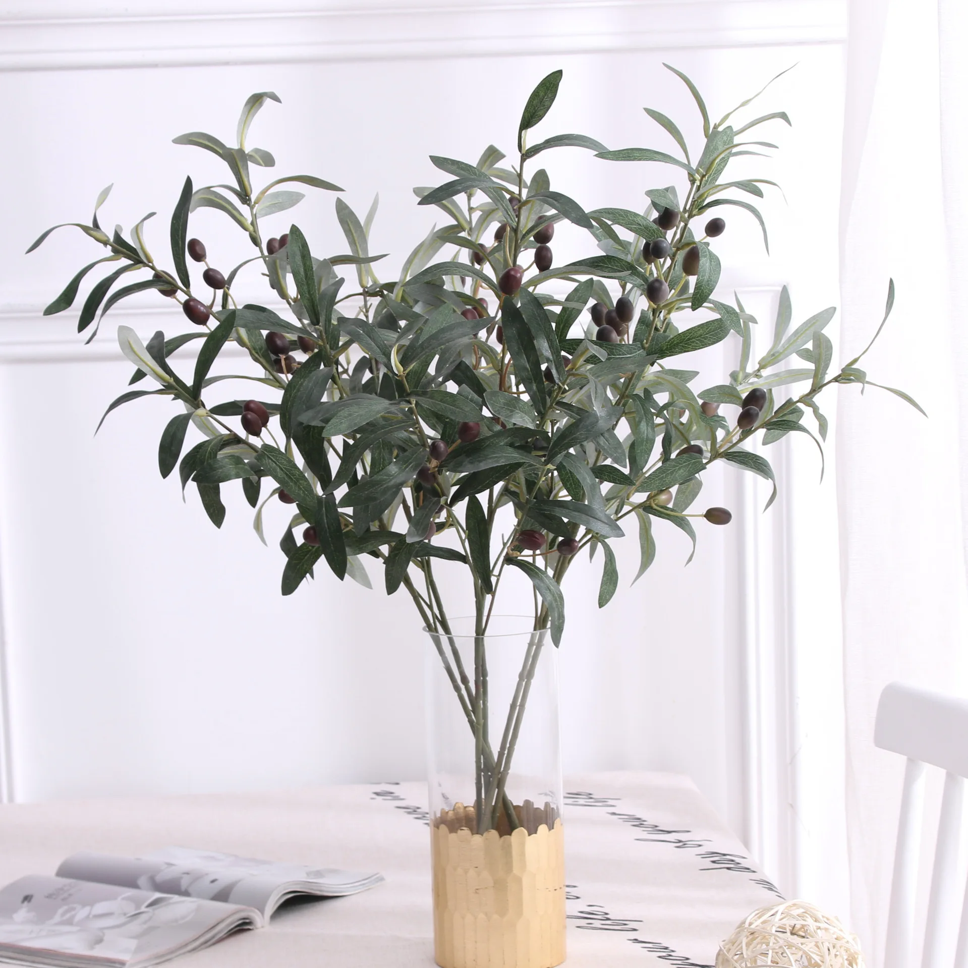 Artificial Green Leaf Olive Branch Fruit Fake Plants Wedding Home Photography Props Flowers Arrangement Decoration Indoor
Artificial Green Leaf Olive Branch Fruit Fake Plants Wedding Home Photography Props Flowers Arrangement Decoration Indoor