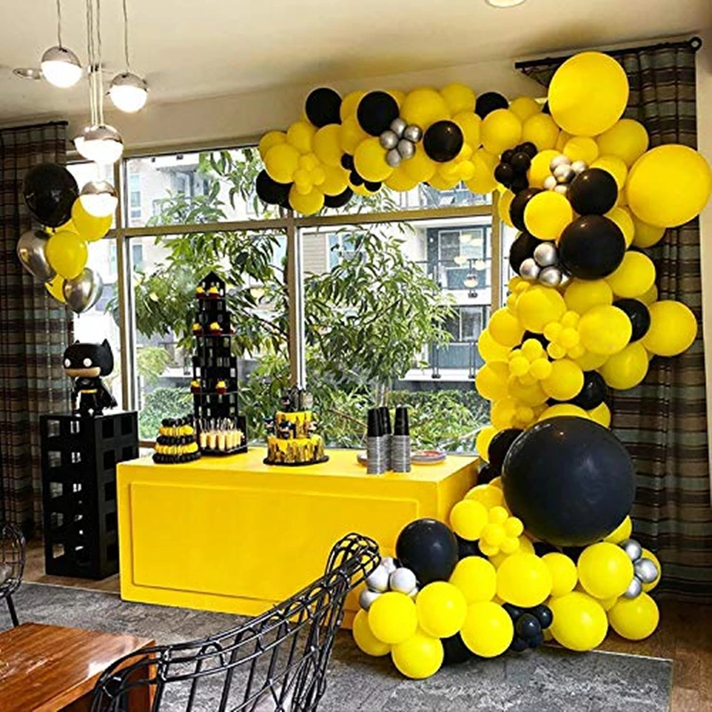 115PCS Yellow Black Latex Balloon Garland Arch Kit for Christmas Baby Shower Birthday Wedding Decorations Anniversary Graduation
115PCS Yellow Black Latex Balloon Garland Arch Kit for Christmas Baby Shower Birthday Wedding Decorations Anniversary Graduation
