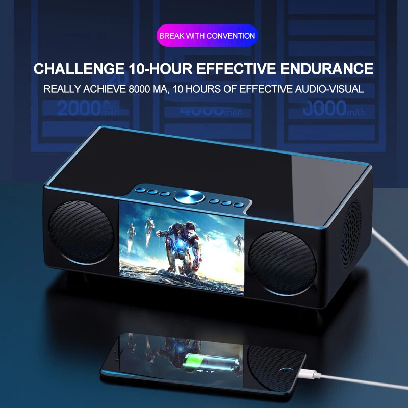Портативная Bluetooth Колонка S99, высокоточная Беспроводная колонка, стерео аудио сабвуфер, 8000 мАч, видеоплеер с будильником, радио
Портативная Bluetooth Колонка S99, высокоточная Беспроводная колонка, стерео аудио сабвуфер, 8000 мАч, видеоплеер с будильником, радио