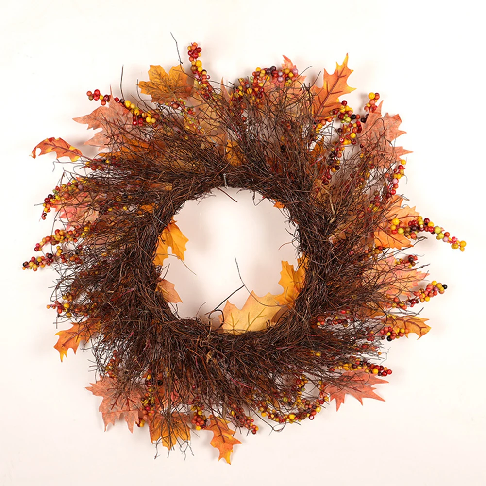 Maple Wreath Autumn Wreath Door Hanging Christmas Thanksgiving Decoration 45cm For Vivid Color, Realistic, Unfading, Hanging Dec
Maple Wreath Autumn Wreath Door Hanging Christmas Thanksgiving Decoration 45cm For Vivid Color, Realistic, Unfading, Hanging Dec
