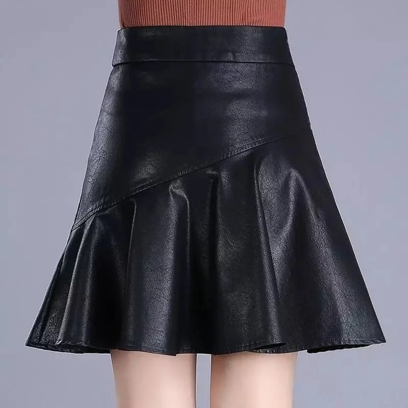SPRING Autumn Women Solid Color PU Leather Skirts Womens Slim High Waist Saia Faldas Chic Zipper Mini Pleated Skirt S-4XL X94
SPRING Autumn Women Solid Color PU Leather Skirts Womens Slim High Waist Saia Faldas Chic Zipper Mini Pleated Skirt S-4XL X94