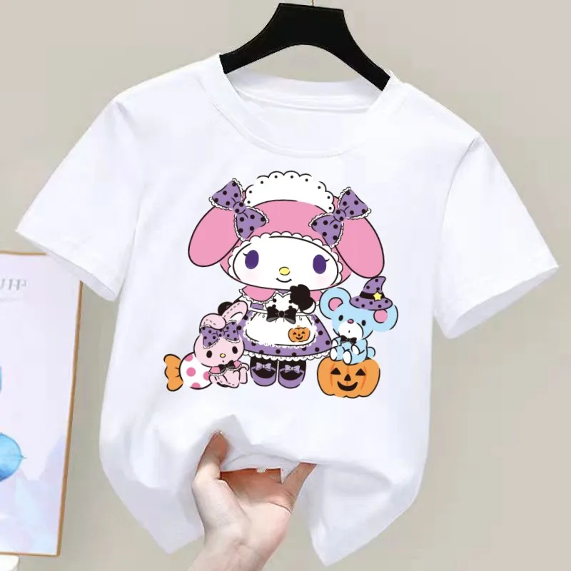 Anime My Melody Children's Short-sleeved New Maid Sanrio Summer T-shirt Clothes Girly Heart Soft Clothes Kawaii Birthday Gift
Anime My Melody Children's Short-sleeved New Maid Sanrio Summer T-shirt Clothes Girly Heart Soft Clothes Kawaii Birthday Gift