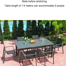 Camping Courtyard Tables and Chairs Leisure Furniture Outdoors Metal Telescopic Design Outdoor Dining Table Garden Barbecue