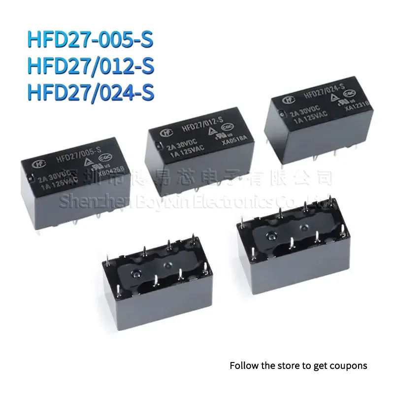 HFD27-005-S HFD27/012-S HFD27/024-S HFD27 DC 5 В 12 24 новое оригинальное реле 8-контактное