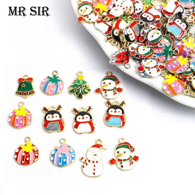 10pcs Mixed Christmas Enamel Charms Xmas Tree Hat Penguin Snowman Bell Gift Pendants Jewelry Make Bracelet Earring Accessories
10pcs Mixed Christmas Enamel Charms Xmas Tree Hat Penguin Snowman Bell Gift Pendants Jewelry Make Bracelet Earring Accessories