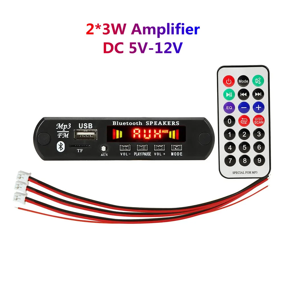 Bluetooth 5.0 MP3 Player Decoder Board 2 x 3W Speaker Car FM Radio Module 12V TF USB AUX Audio For Car Handsfree
Bluetooth 5.0 MP3 Player Decoder Board 2 x 3W Speaker Car FM Radio Module 12V TF USB AUX Audio For Car Handsfree