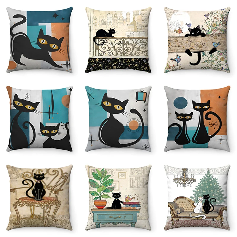 Super Hot Cartoon Black Cat Print Plush Cushions Case Modern Fashion Decorative Pillows Case Sofa Bed Kids Room Throw Pillows
Super Hot Cartoon Black Cat Print Plush Cushions Case Modern Fashion Decorative Pillows Case Sofa Bed Kids Room Throw Pillows