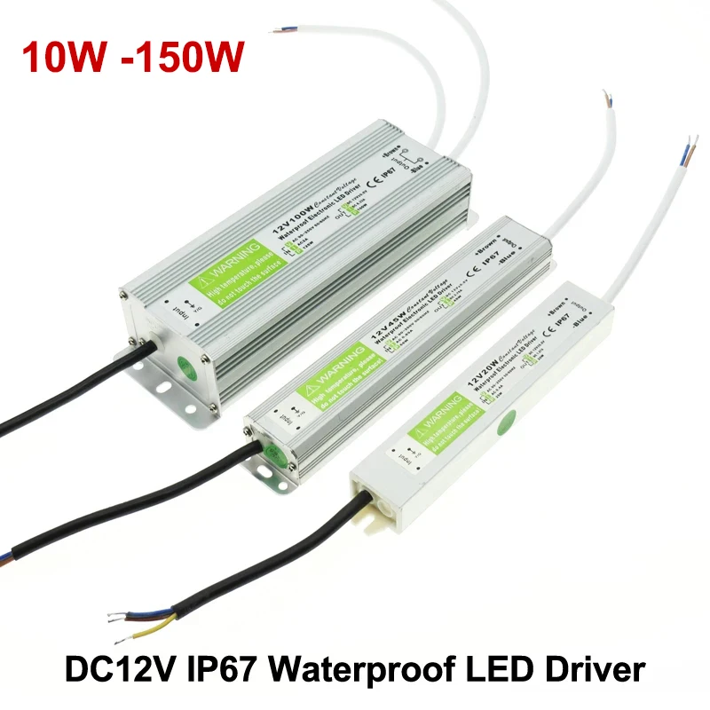 

LED Driver DC12V 24V IP67 Waterproof Lighting Transformers for Outdoor Lights Power Supply 10W 20W 30W 36W 45W 60W 80W 100W 120W