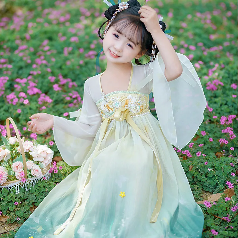Летнее Сетчатое платье принцессы Hanfu для маленьких девочек, 2023, винтажное традиционное китайское платье в старинном стиле, платья для косплея от 3 до 12 лет
Летнее Сетчатое платье принцессы Hanfu для маленьких девочек, 2023, винтажное традиционное китайское платье в старинном стиле, платья для косплея от 3 до 12 лет