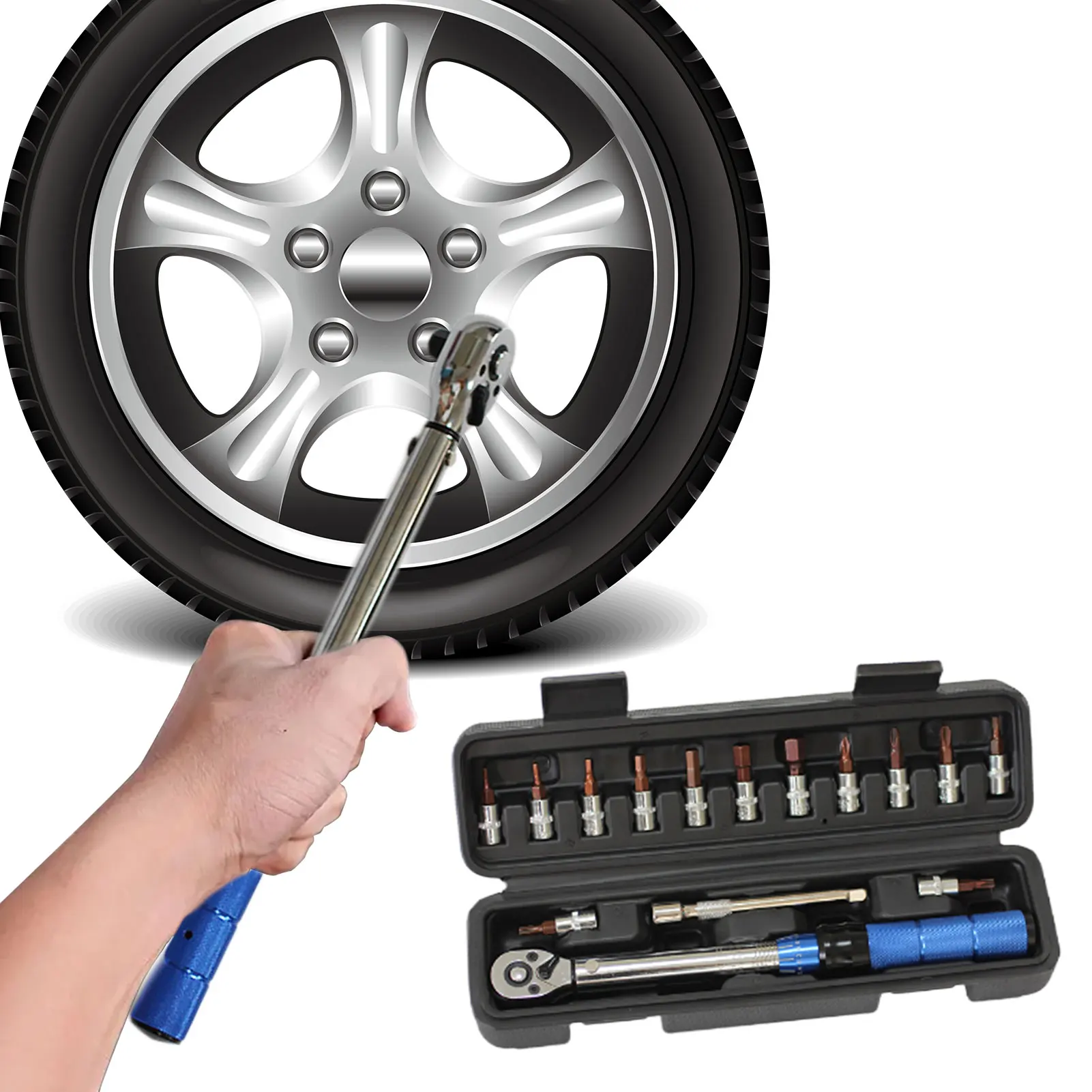 Torque Wrench Set Drive Socket Set With 72-Tooth Head Ratchet 1/4 Inch Torque Wrench Set Bicycle Torque Kick Wrench Tool
Torque Wrench Set Drive Socket Set With 72-Tooth Head Ratchet 1/4 Inch Torque Wrench Set Bicycle Torque Kick Wrench Tool