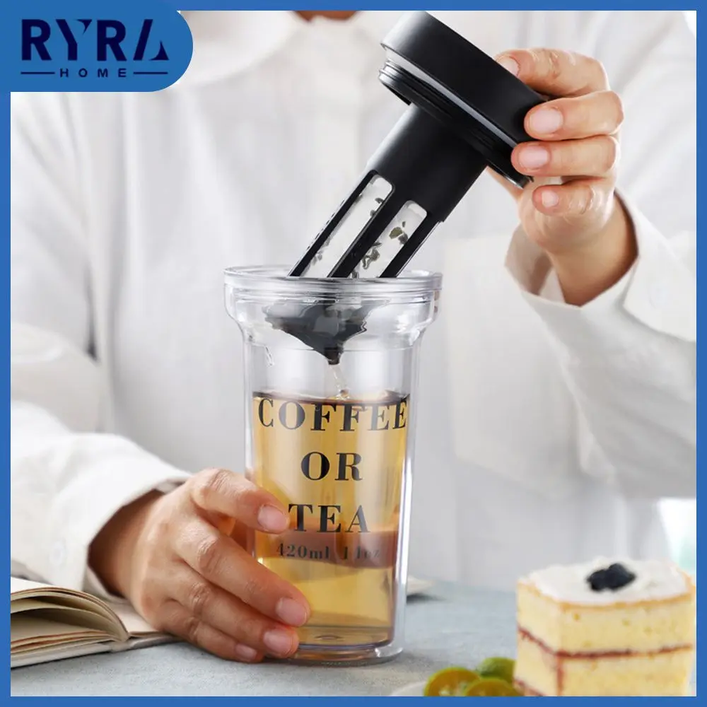 Casual Cup Filter Portable Outdoor Milk Tea Cup Transparent Reusable Mugs Drinkware Coffee Cup Double Layer 420ml Water Cup
Casual Cup Filter Portable Outdoor Milk Tea Cup Transparent Reusable Mugs Drinkware Coffee Cup Double Layer 420ml Water Cup