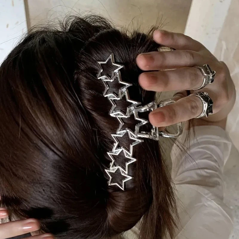 2023 Harajuku Hollow Star Heart Hair Claws Sweet Charm Metal Hairpins For Women Trend Hair Clip Aesthetics Y2k Hair Accessories
2023 Harajuku Hollow Star Heart Hair Claws Sweet Charm Metal Hairpins For Women Trend Hair Clip Aesthetics Y2k Hair Accessories
