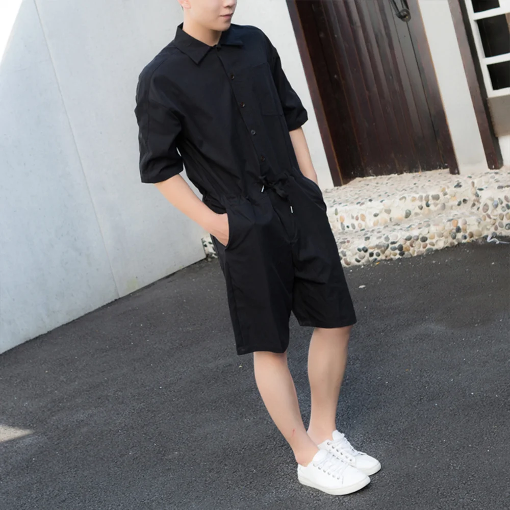 Fashion Summer Jumpsuits New Men And Women Couple Models Short-sleeved Shorts Bodysuit Male Tooling Rompers Hairstylist Clothing
Fashion Summer Jumpsuits New Men And Women Couple Models Short-sleeved Shorts Bodysuit Male Tooling Rompers Hairstylist Clothing