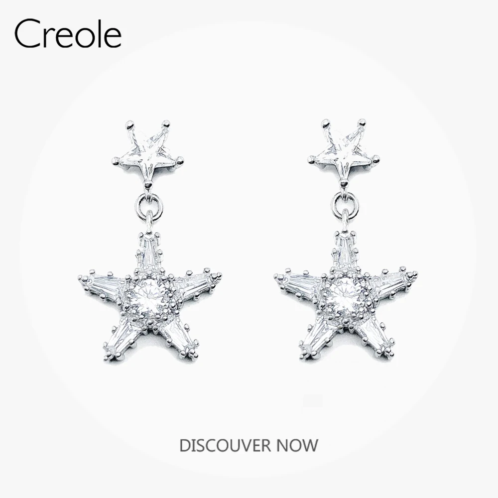 Earrings Shining Stars 925 Sterling Silver With High Quality White Zircon Stones New Fine Women Jewelry Romantic Ear Drop Bijoux
Earrings Shining Stars 925 Sterling Silver With High Quality White Zircon Stones New Fine Women Jewelry Romantic Ear Drop Bijoux