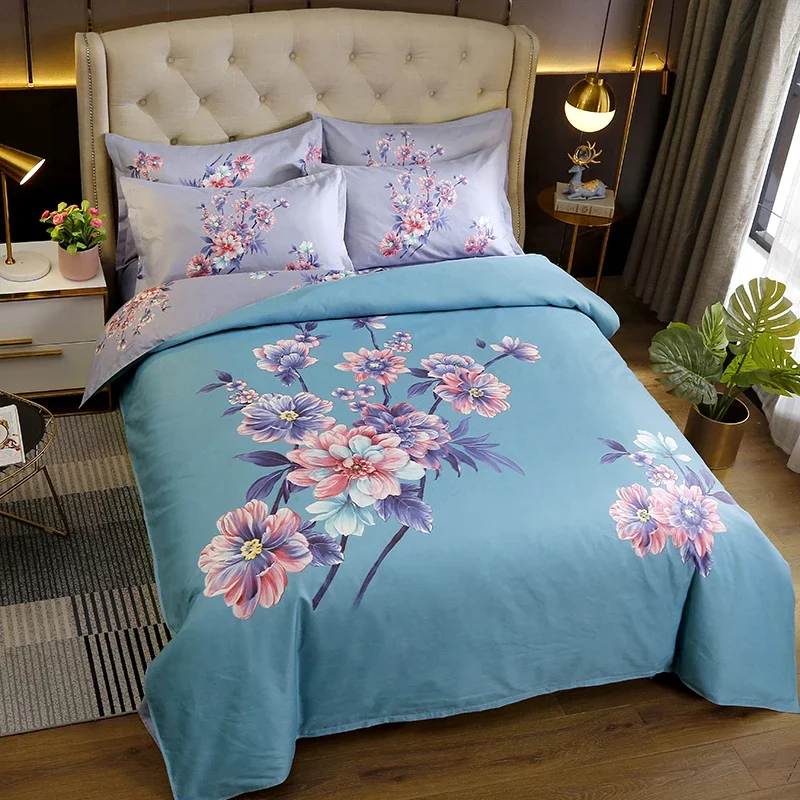 

3/4pcs Linens 2 Bedrooms Double Bedsheet Bed Duvet Cover Comforter Queen Size Pillowcase Bedspread Quilt Bedding Home Bedclothes