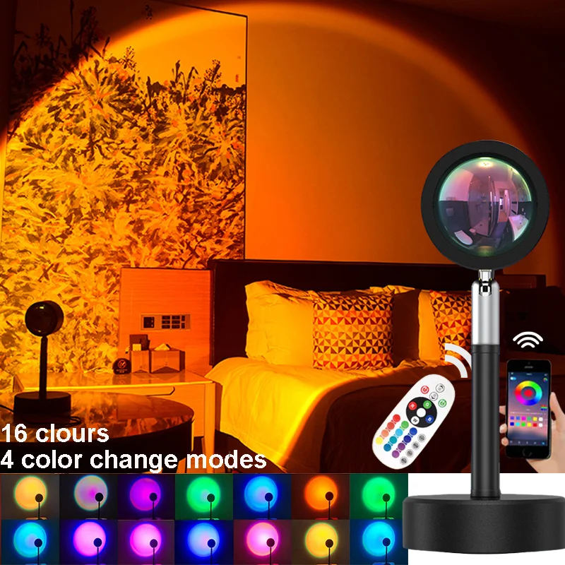 16 Colors Sunset Lamp Led Projector Night Light Living Room BarCafe Shop Background Wall Decoration Lighting For Photographic
16 Colors Sunset Lamp Led Projector Night Light Living Room BarCafe Shop Background Wall Decoration Lighting For Photographic