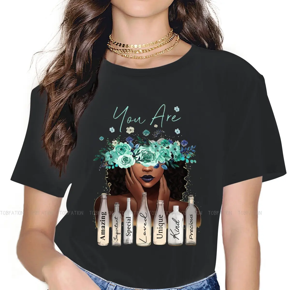 Black African Girl You Are Amazing Women Clothing Graphic Female Tshirts Vintage Grunge Loose Tops Tee Kawaii Girls Streetwear
Black African Girl You Are Amazing Women Clothing Graphic Female Tshirts Vintage Grunge Loose Tops Tee Kawaii Girls Streetwear