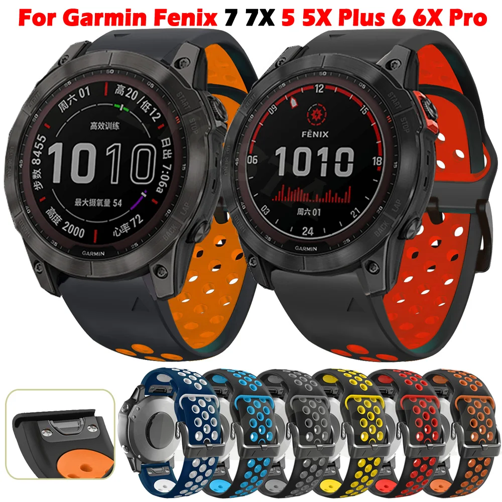 26 22MM Silicone Quick Release Watchband For Garmin Fenix 7 7X 6 6X Pro 5 5X Plus Smart Watch Easyfit Wristband Strap Bracelet
26 22MM Silicone Quick Release Watchband For Garmin Fenix 7 7X 6 6X Pro 5 5X Plus Smart Watch Easyfit Wristband Strap Bracelet