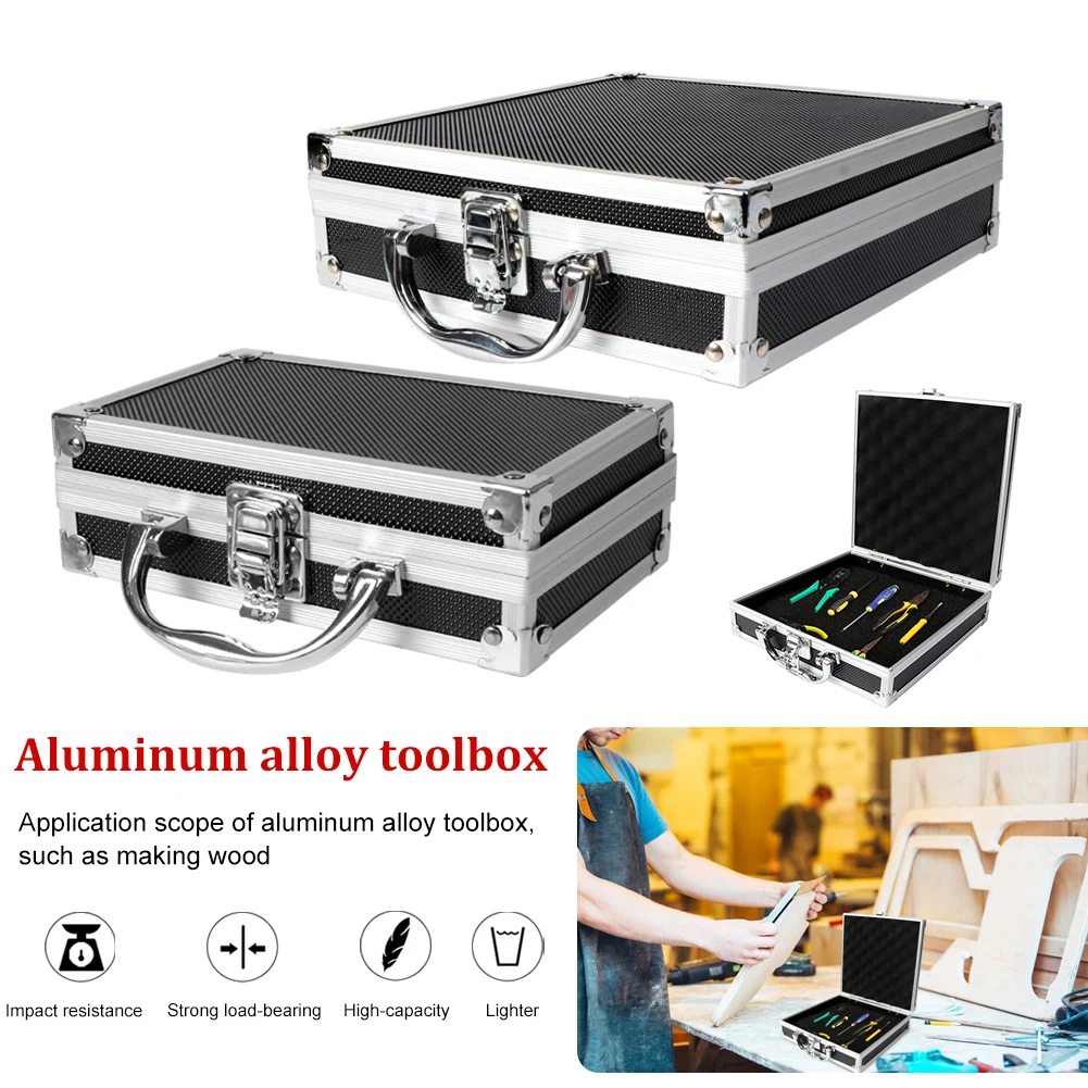Portable Aluminum Tool Box Outdoor Safety Equipment Case Instrument Box Suitcase Hardware Storage Box Shockproof With Sponge
Portable Aluminum Tool Box Outdoor Safety Equipment Case Instrument Box Suitcase Hardware Storage Box Shockproof With Sponge
