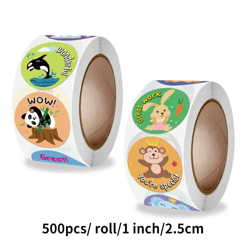500pcs/ roll/1 inch Round Cartoon Toys Animal stickers for kids Teacher Reward Encourage Sticker Office Stationery for children
500pcs/ roll/1 inch Round Cartoon Toys Animal stickers for kids Teacher Reward Encourage Sticker Office Stationery for children