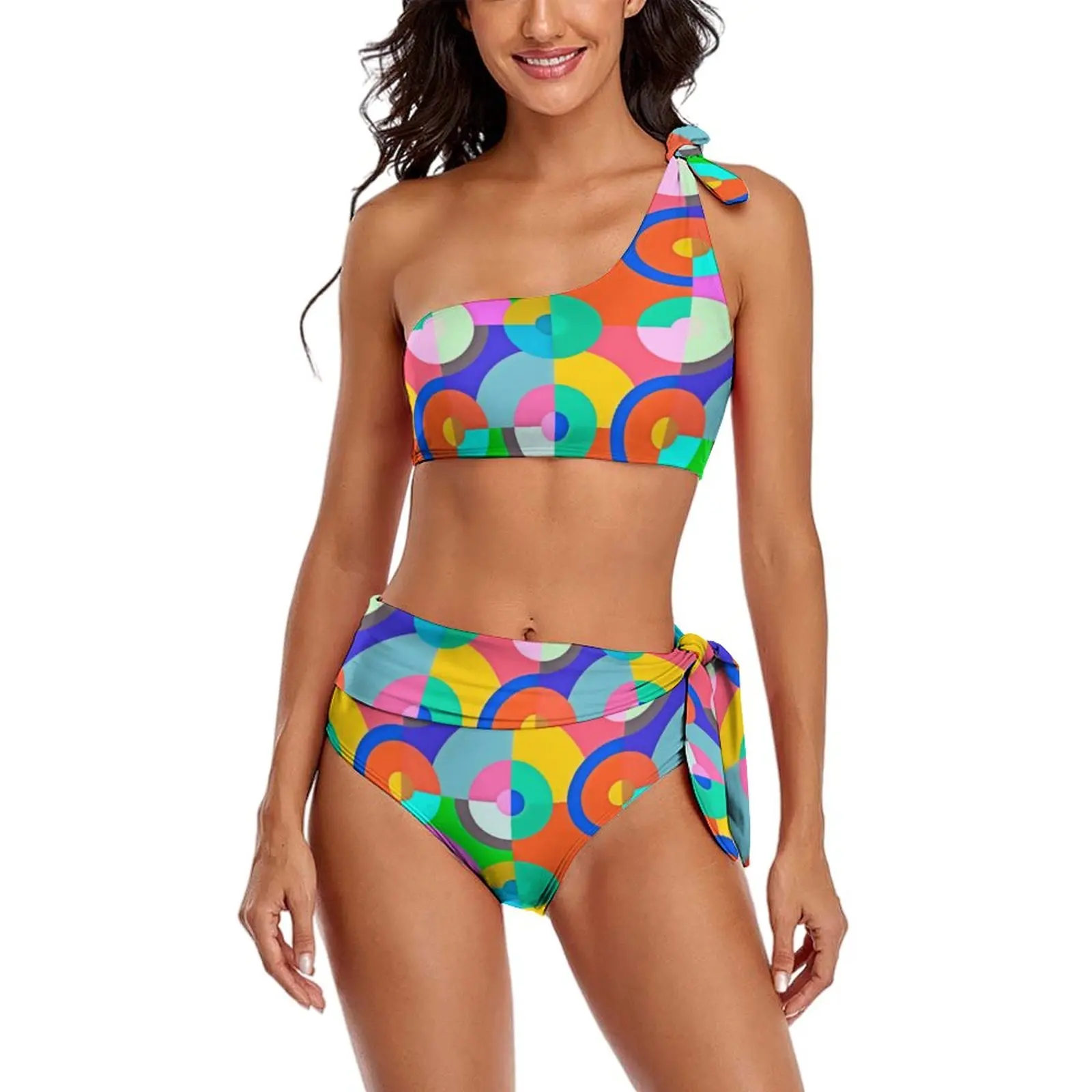 Sexy Colorful Geo Print Bikinis Set Multi Circles Stylish Bikini Swimsuit High Waist Swimwear Surfing Swimsuits Beach Outfits 
Sexy Colorful Geo Print Bikinis Set Multi Circles Stylish Bikini Swimsuit High Waist Swimwear Surfing Swimsuits Beach Outfits