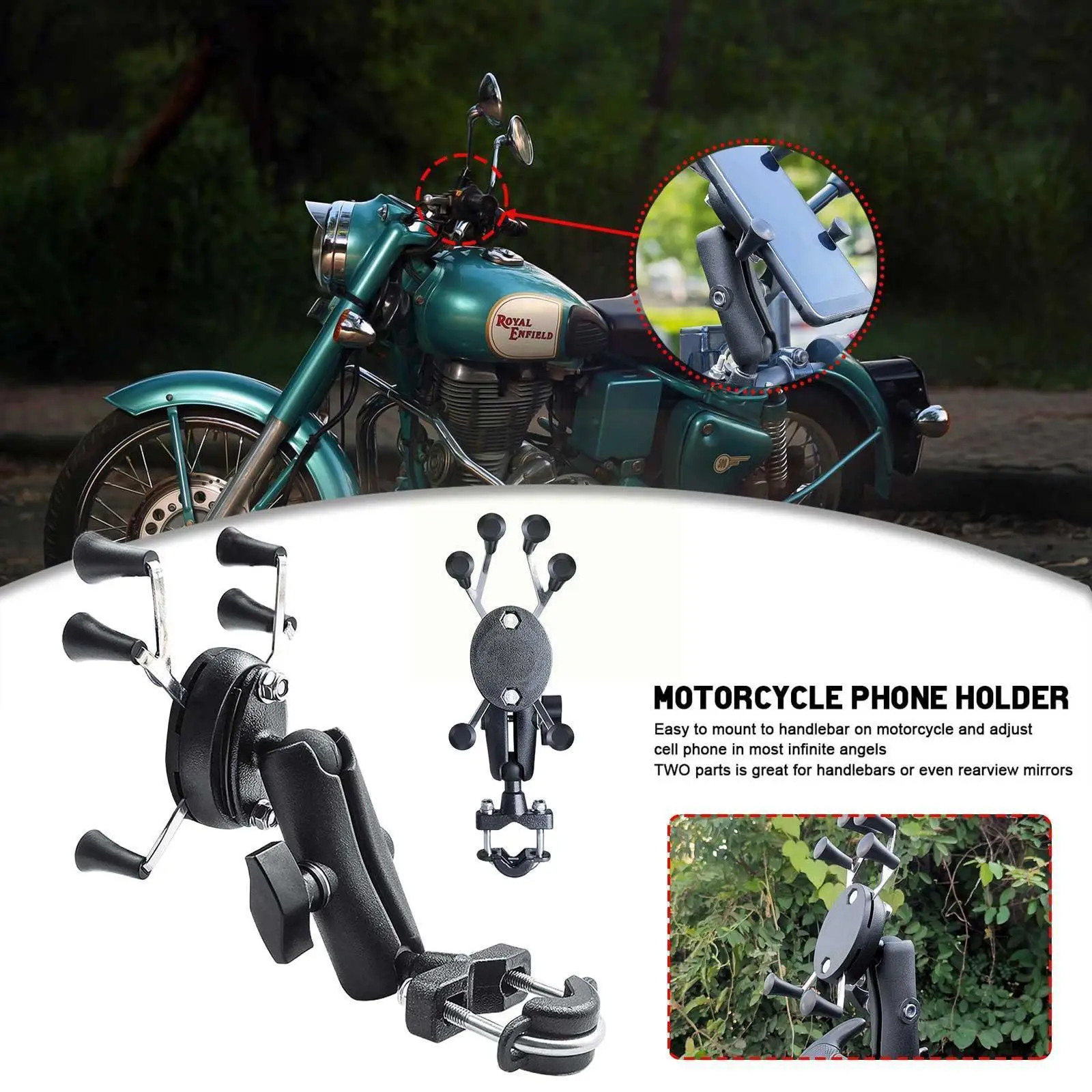 New Motorcycle Phone Holder Bicycle Phone Holder Bike Handlebar Mount Slots Card Motor Support E1B0
New Motorcycle Phone Holder Bicycle Phone Holder Bike Handlebar Mount Slots Card Motor Support E1B0
