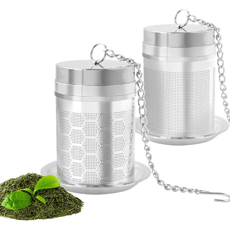 2Pcs Tea Filter Tea Infuser For Loose Tea, Fine Mesh Tea Strainer 18/8 Stainless Steel Tea Ball Filter With Chain Hook
2Pcs Tea Filter Tea Infuser For Loose Tea, Fine Mesh Tea Strainer 18/8 Stainless Steel Tea Ball Filter With Chain Hook