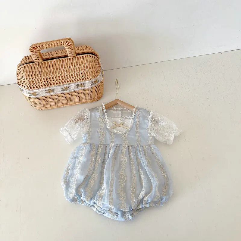 2022 Kids Baby Summer Lolita Lace Romper Short Sleeve Princess Jumpsuits For Newborn Infant Girls Bow Playsuit Clothing 0-24M
2022 Kids Baby Summer Lolita Lace Romper Short Sleeve Princess Jumpsuits For Newborn Infant Girls Bow Playsuit Clothing 0-24M