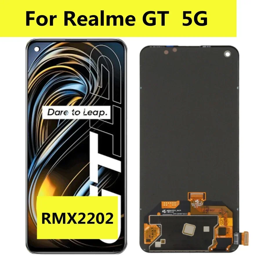 6 43 "AMOLED для Oppo Realme GT 5G ЖК-экран + дигитайзер сенсорной панели RMX2202 ЖК-дисплей