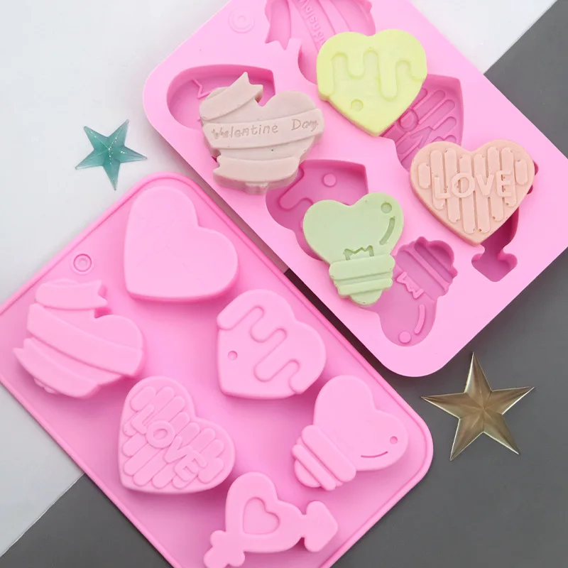 6 Heart Shaped Silicone Chocolate Mold Baking Cake Molds Handmade Essential Resin Soap Mold Kitchen Decoration Accessories Gift
6 Heart Shaped Silicone Chocolate Mold Baking Cake Molds Handmade Essential Resin Soap Mold Kitchen Decoration Accessories Gift
