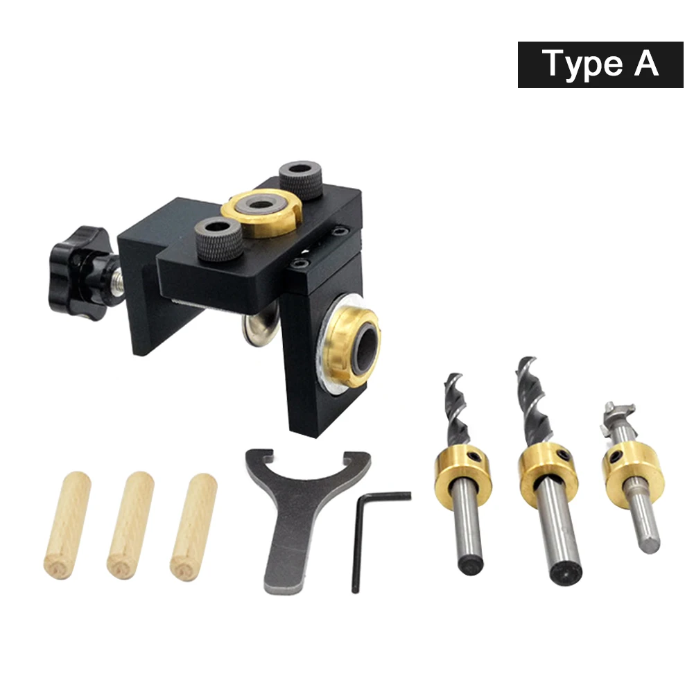 3 In 1 Furniture Drilling Locator Guide Hole Jig Kit Pocket Woodworking Tool Positioner Handheld Puncher Aluminum Alloy Doweling
3 In 1 Furniture Drilling Locator Guide Hole Jig Kit Pocket Woodworking Tool Positioner Handheld Puncher Aluminum Alloy Doweling