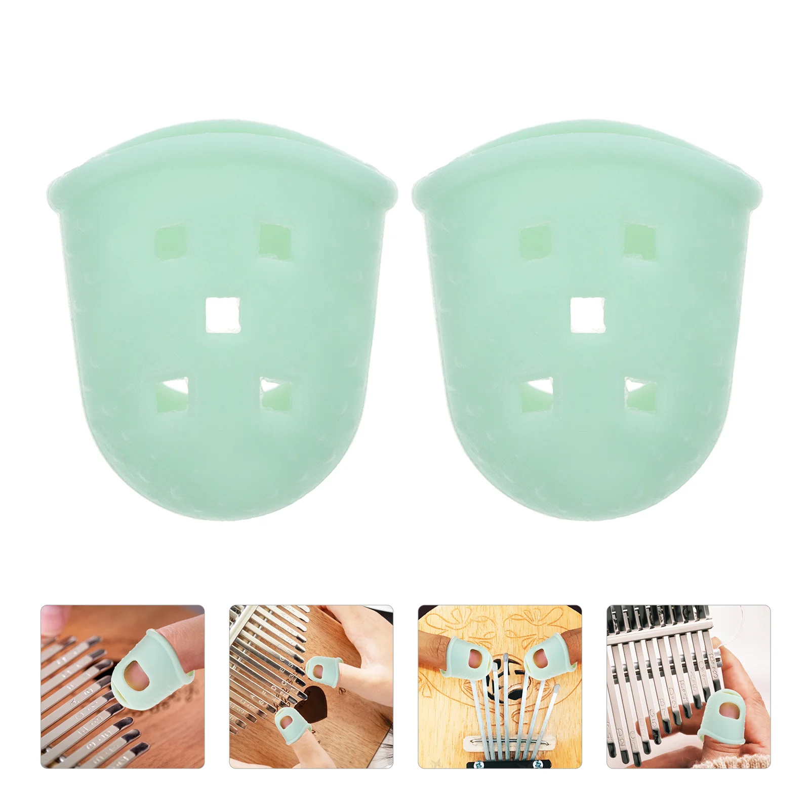 

Finger Cot Silicone Covers Fingertip Protectors Thumb Protective Kalimba Anti-pain Caps Kids Guitar