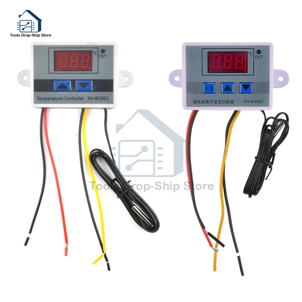 W3001/W3002 Digital Temperature Microcomputer Thermostat DC12V/24V AC220V with Probe Heat Cool Temp Thermostat Control Switch
W3001/W3002 Digital Temperature Microcomputer Thermostat DC12V/24V AC220V with Probe Heat Cool Temp Thermostat Control Switch
