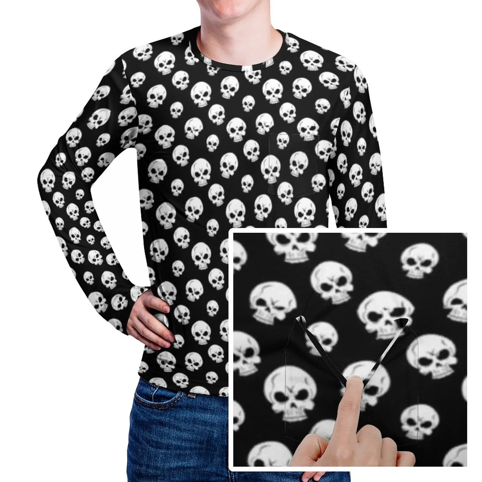 Белая футболка с принтом черепа, модные футболки с рисунком сахарных черепов, футболки с карманом и графическим рисунком, повседневные футболки оверсайз с длинным рукавом, подарок на день рождения
Белая футболка с принтом черепа, модные футболки с рисунком сахарных черепов, футболки с карманом и графическим рисунком, повседневные футболки оверсайз с длинным рукавом, подарок на день рождения