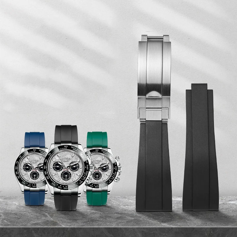 Fluororubber strap accessories are suitable for Rolex Ditongna black green blue water ghost submarine Explorer20 21mm strap male
Fluororubber strap accessories are suitable for Rolex Ditongna black green blue water ghost submarine Explorer20 21mm strap male