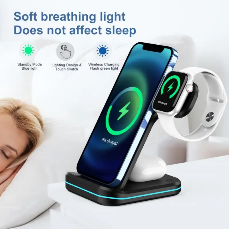Portable Wireless Charger Stand 15w Fast Charger 3 In 1 Qi Fast Charging Mobile Phone Holder Phone Accessories Phone Accessories
Portable Wireless Charger Stand 15w Fast Charger 3 In 1 Qi Fast Charging Mobile Phone Holder Phone Accessories Phone Accessories