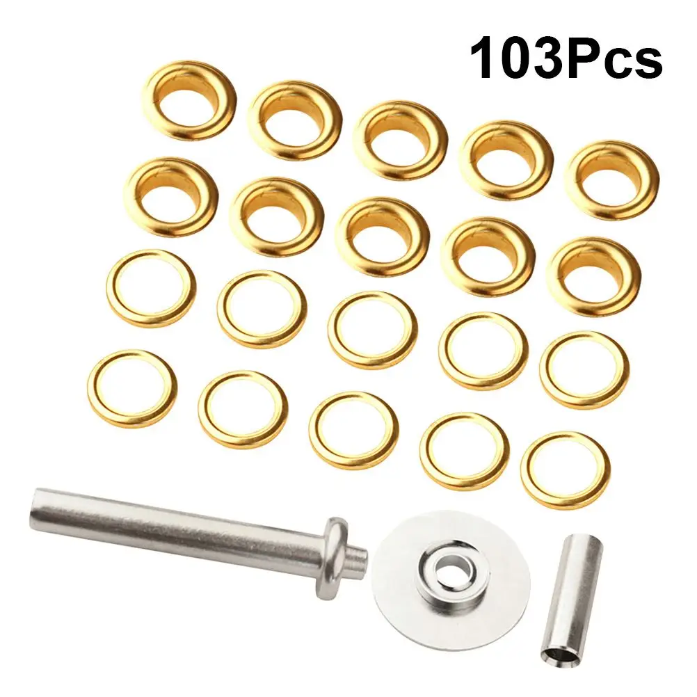 103pcs 1/2 Inch Iron Eyelets Grommets DIY Eyelet Punch Die Tool Set Tarp Tarpaulin Awning Tent Repair Kit
103pcs 1/2 Inch Iron Eyelets Grommets DIY Eyelet Punch Die Tool Set Tarp Tarpaulin Awning Tent Repair Kit