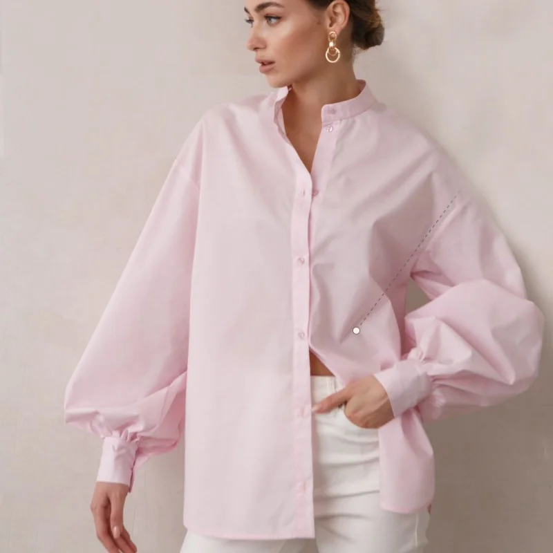 Vintage Lantern Sleeve Shirt Women Fashion 2023 Solid Lady Tops Mujer Loose Button Down Elegant Blouse Women Casual Shirt 26539
Vintage Lantern Sleeve Shirt Women Fashion 2023 Solid Lady Tops Mujer Loose Button Down Elegant Blouse Women Casual Shirt 26539