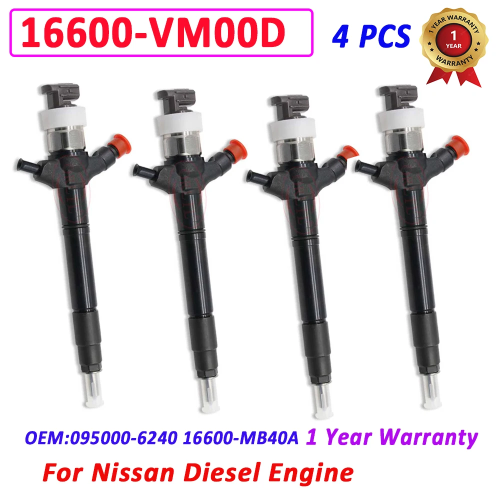 4 шт. 16600-VM00D ORLTL дизельный инжектор 095000 -6240 Топливная форсунка 16600-VM00A DCRI 106240 Для Nissan Navara D22 YD25DDT DCRI 106240
4 шт. 16600-VM00D ORLTL дизельный инжектор 095000 -6240 Топливная форсунка 16600-VM00A DCRI 106240 Для Nissan Navara D22 YD25DDT DCRI 106240